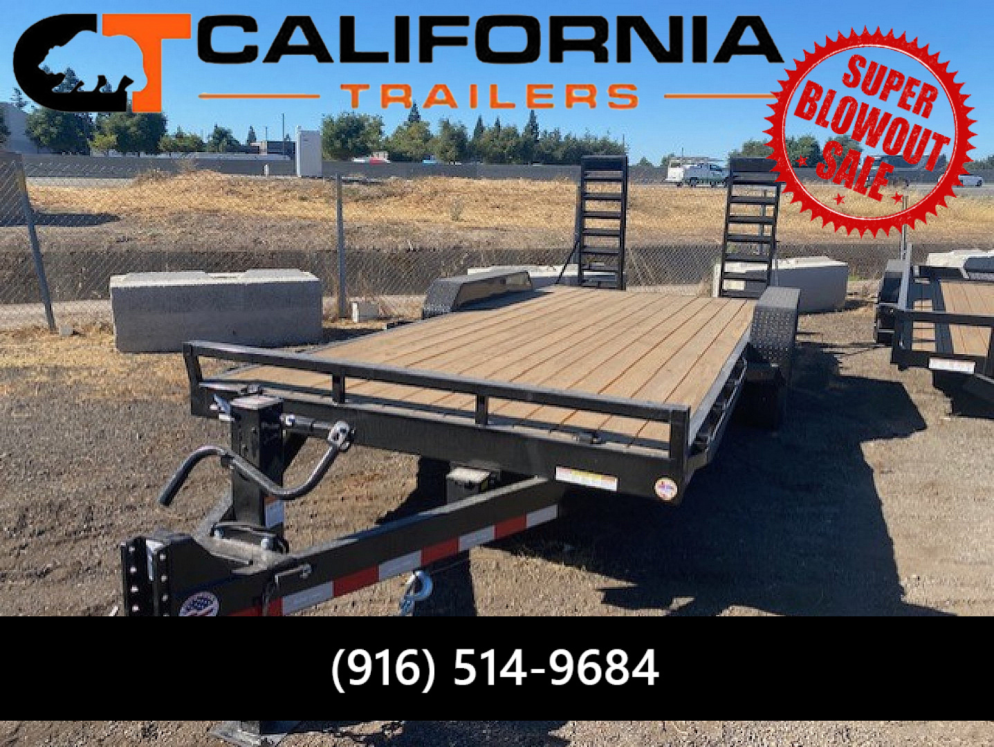 New 7x18(16+2) Tandem Axle 14K C Channel Equipment Trailer