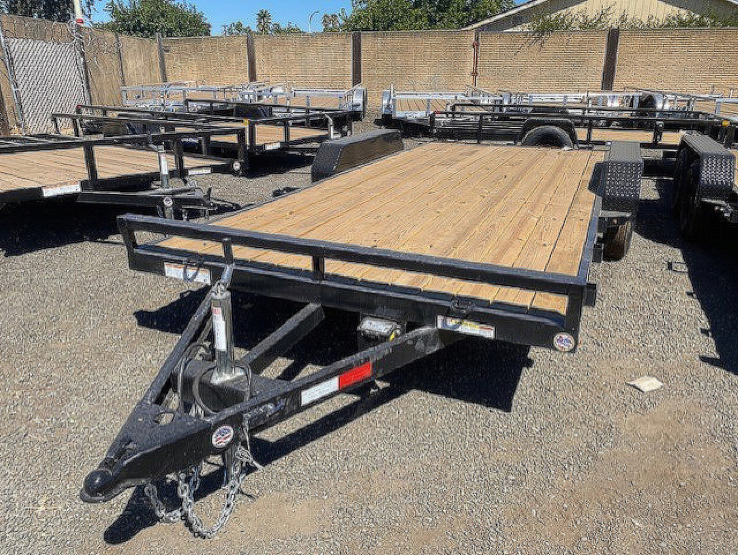 New 7x18 (16+2) Tandem Axle 7K C-Channel Car Hauler Trailer