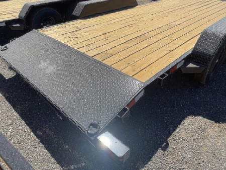 New 7x18 (16+2) Tandem Axle 7K C-Channel Car Hauler Trailer