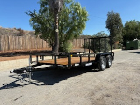 New 7 x 14 Tandem Axle 7K Tube Top Utility Trailer