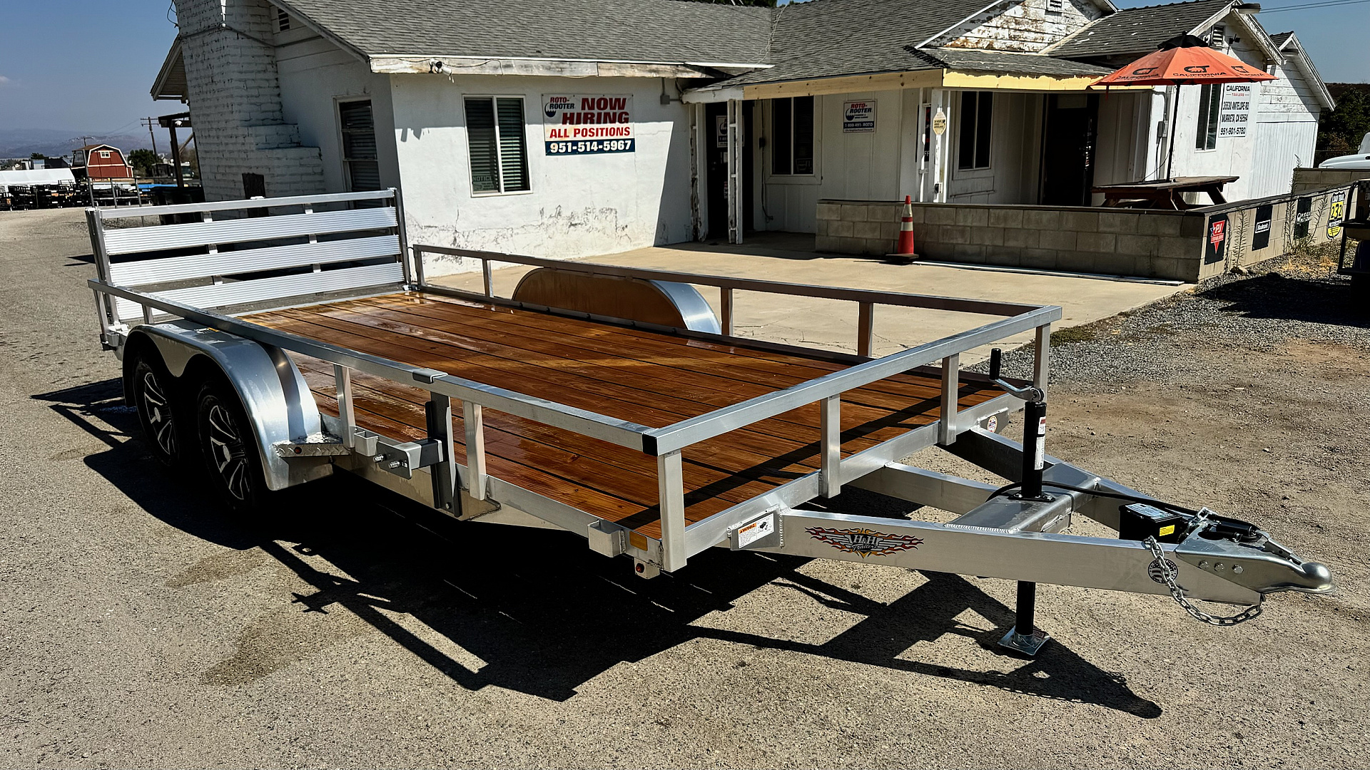 New 82"x16 Tandem Axle 7K Aluminum Utility Trailer