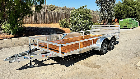 New 82"x16 Tandem Axle 7K Aluminum Utility Trailer