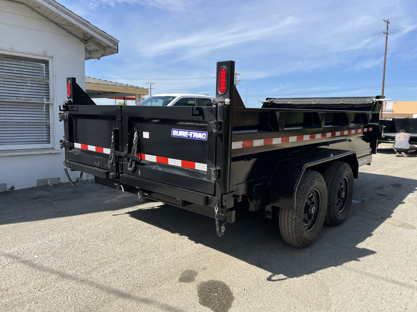 New 7x14 Tandem Axle 14K Scissor Dump Trailer