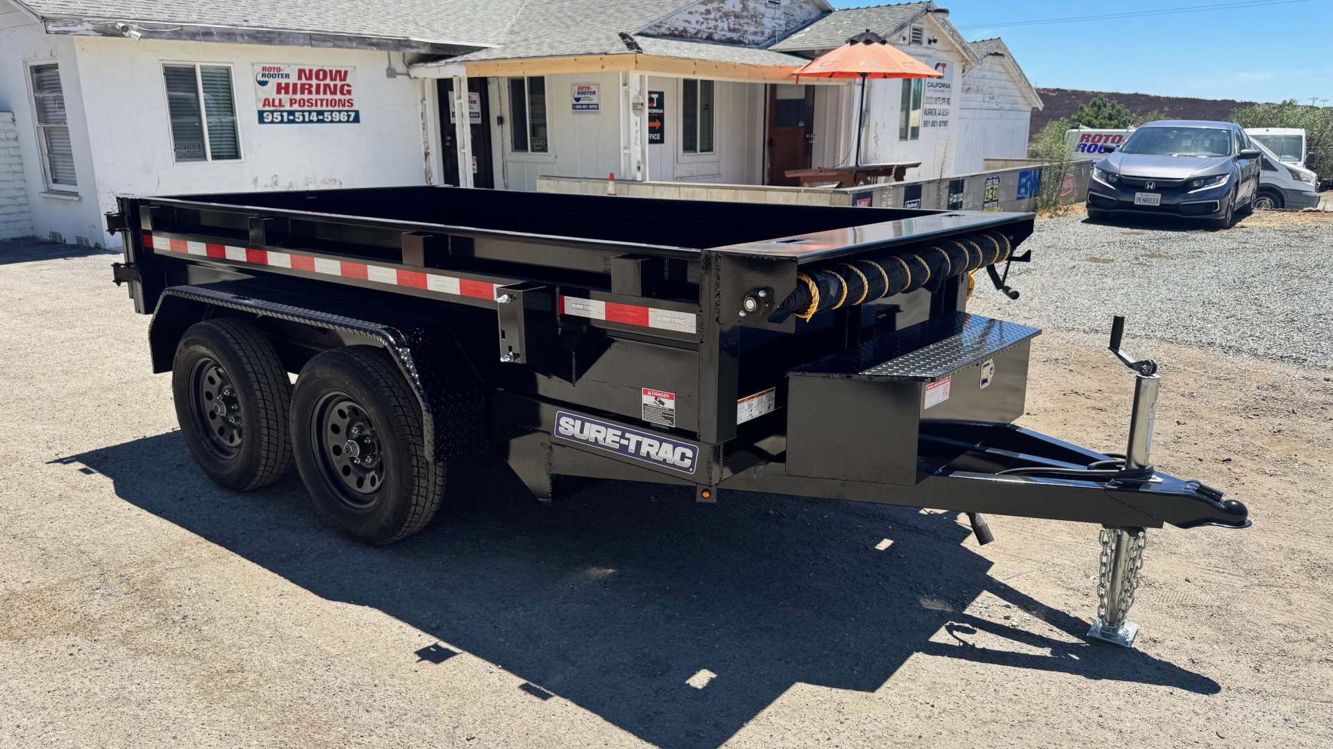 New 5x10 Tandem Axle 7K Dump Trailer