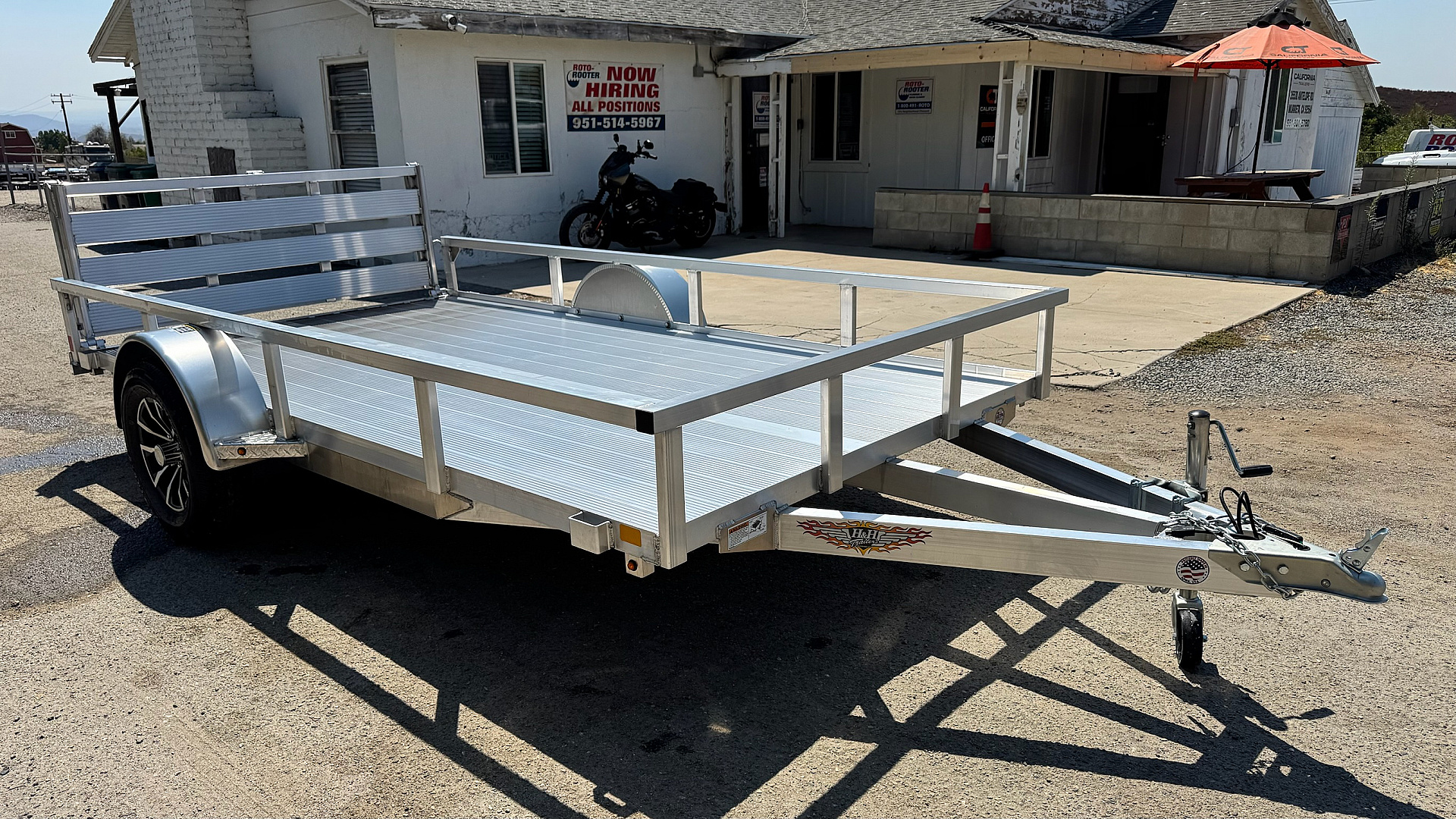New 76"x12' Single Axle 3K Aluminum Utility Trailer