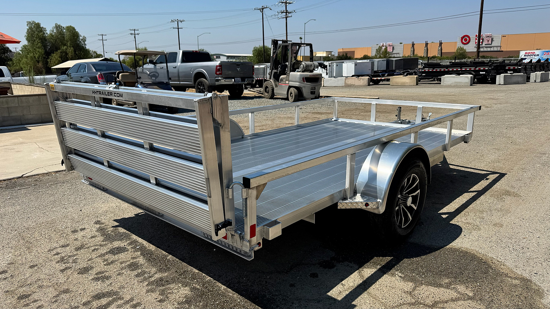 New 76"x12' Single Axle 3K Aluminum Utility Trailer