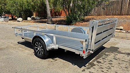New 76"x12' Single Axle 3K Aluminum Utility Trailer