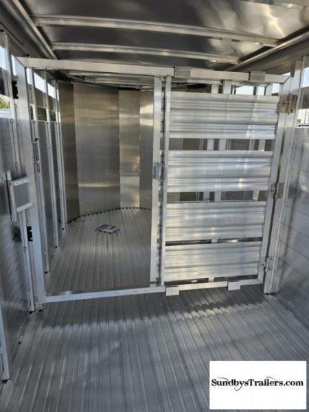 New 2025 Featherlite 6.6x16' Stock Trailer