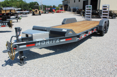New 2025 Moritz ELBH 7' x 20' Low Pro - Aluminum Ramps - Equipment Trailer - 16000# GVW