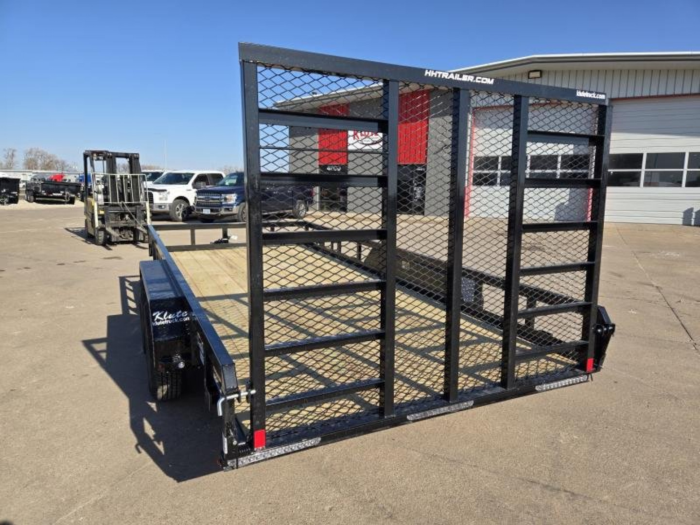 New 2026 H&H TRAILERS 82x16 Heavy Duty Rail Side Landscape Trailer 10K Tandem Utility Trailer