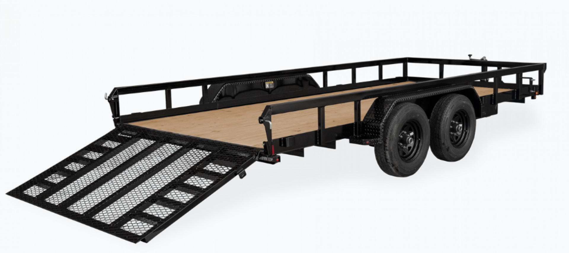 New 2026 H&H TRAILERS 82x18 Heavy Duty Rail Side Landscape Trailer 10K Tandem Utility Trailer
