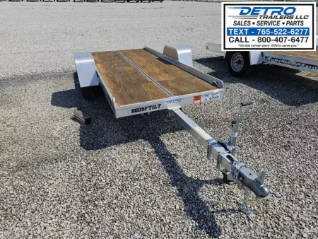 New 2022 Aluma 8605 Tilt 50" x 10' 2K Torsion Idler Snowmobile/Utility Trailer