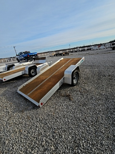 New 2022 Aluma 8605 Tilt 50" x 10' 2K Torsion Idler Snowmobile/Utility Trailer