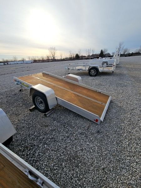 New 2022 Aluma 8605 Tilt 50" x 10' 2K Torsion Idler Snowmobile/Utility Trailer