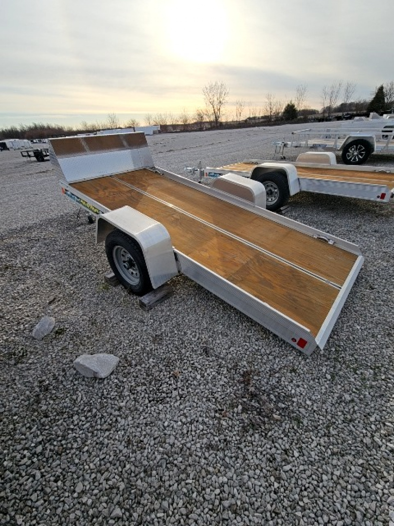 New 2022 Aluma 8605 Tilt 50" x 10' 2K Torsion Idler Snowmobile/Utility Trailer