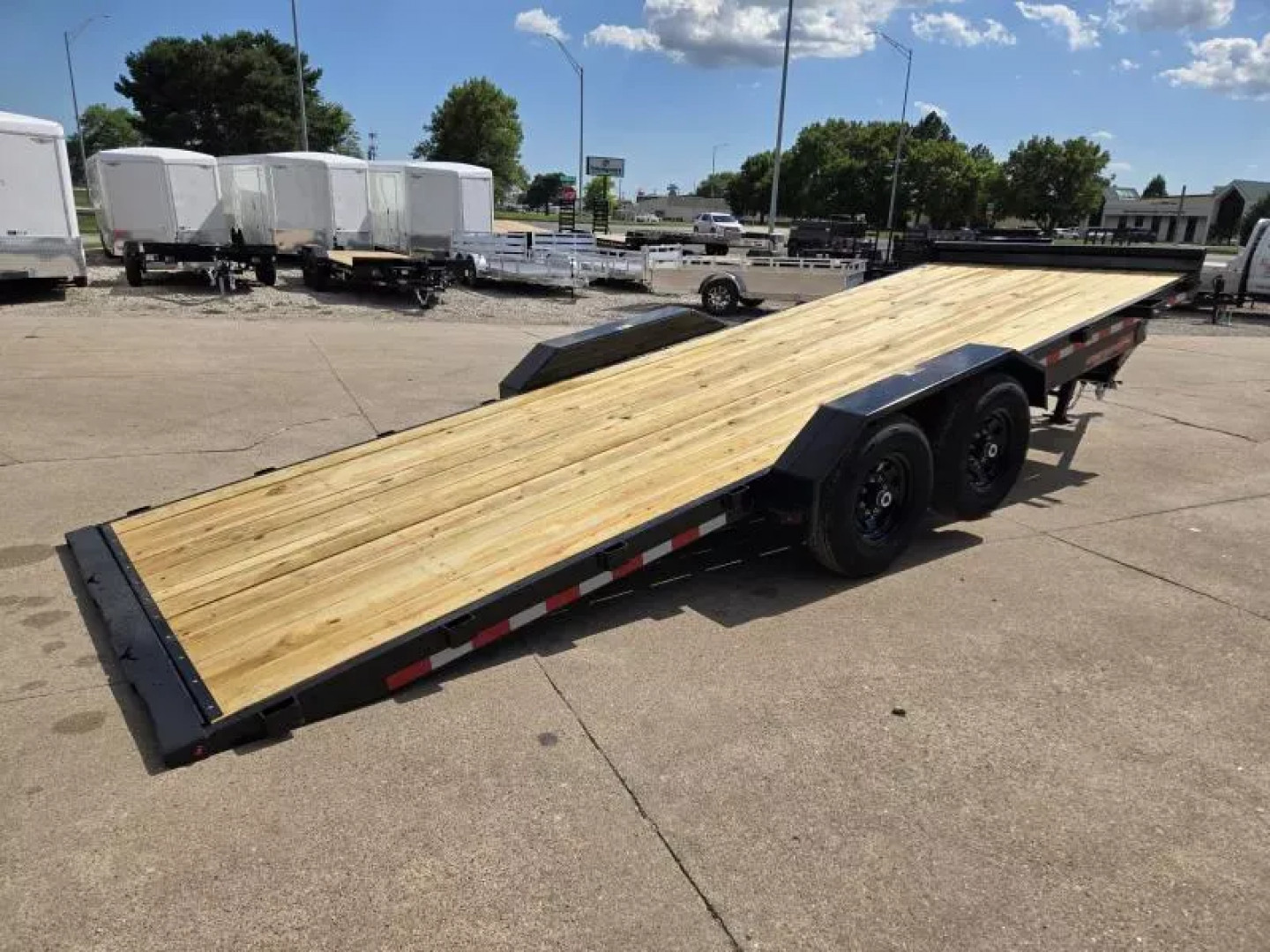 New 2025 H and H Trailer 82x22 Electric Tilt Speed Loader Car Hauler Trailer  14k