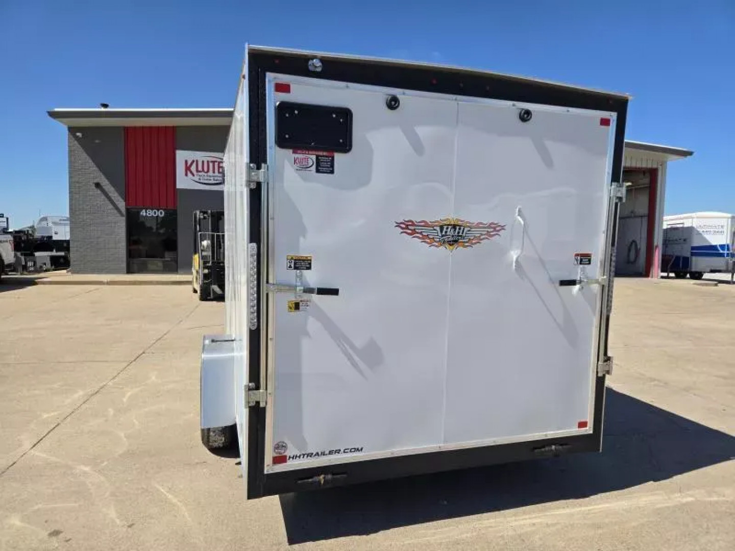 New 2025 H and H Trailer 7x12 HH Series Flat Top V-Nose Enclosed Cargo Trailer  5K Brake