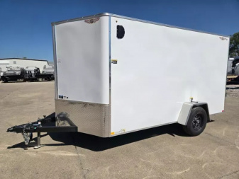 New 2025 H and H Trailer 7x12 HH Series Flat Top V-Nose Enclosed Cargo Trailer  5K Brake