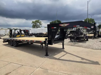New 2025 H and H Trailer 102x20+5 Low Profile Dovetail Super Deluxe Ramps Gooseneck Deckover Trailer  15K