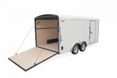 New 2025 H and H Trailer 7x16 HH Series Round Top V-Nose Enclosed Cargo Trailer  7K Tandem