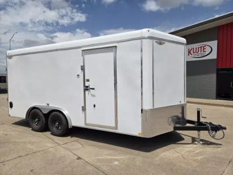 New 2025 H and H Trailer 8x16 HH Series Round Top V-Nose Enclosed Cargo Trailer  10K Tandem