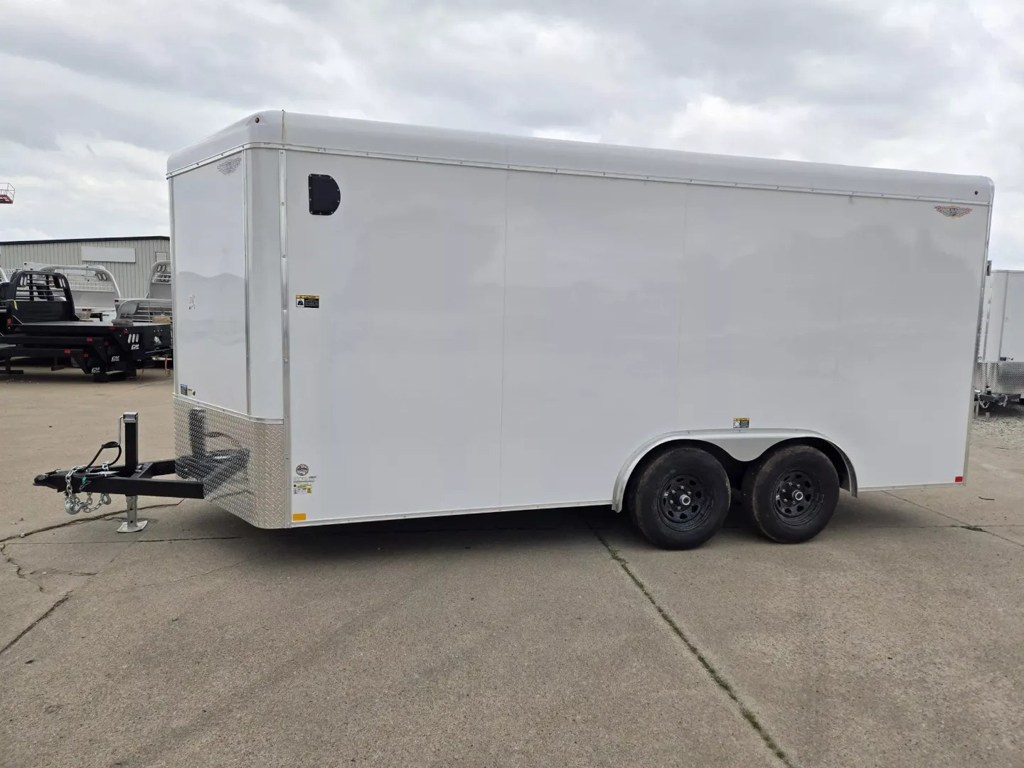 New 2025 H and H Trailer 8x16 HH Series Round Top V-Nose Enclosed Cargo Trailer  10K Tandem