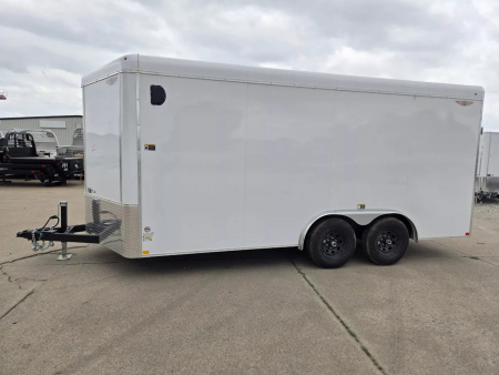 New 2025 H and H Trailer 8x16 HH Series Round Top V-Nose Enclosed Cargo Trailer  10K Tandem