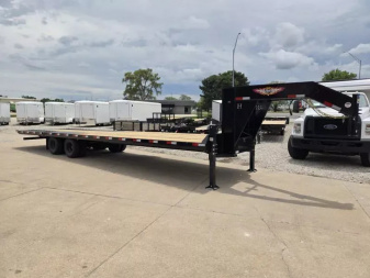 New 2025 H and H Trailer 102x25+9 Hydraulic Tail Gooseneck Deckover Trailer  25.9K
