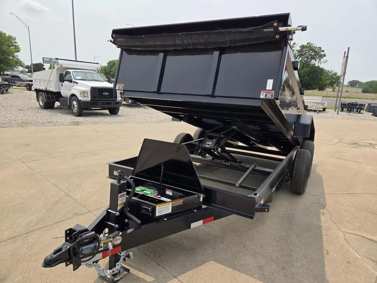 New 2025 H and H Trailer 83x14 Industrial Dump Trailer  14K Scissor