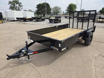 New 2025 H and H Trailer 76x12 Solid Side Utility Trailer  5K Brake
