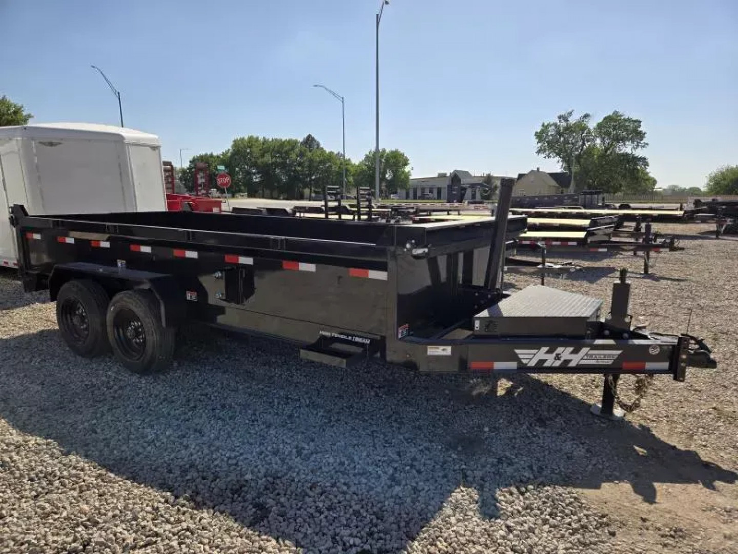 New 2025 H and H Trailer 83 x 16 Telescopic I-Beam Dump Bumper Pull 16K