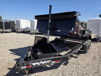 New 2025 H and H Trailer 83 x 16 Telescopic I-Beam Dump Bumper Pull 16K