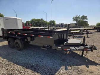 New 2025 H and H Trailer 83 x 16 Telescopic I-Beam Dump Bumper Pull 16K