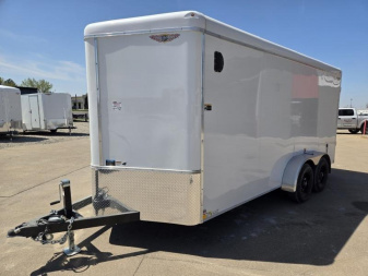 New 2025 H and H Trailer 7x16 HH Series Round Top V-Nose Enclosed Cargo Trailer  10K Tandem