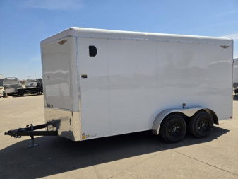 New 2025 H and H Trailer 7x14 HH Series Round Top V-Nose Enclosed Cargo Trailer  7K Tandem