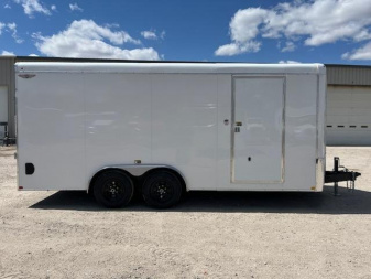 New 2025 H and H Trailer 8x18 HH Series Round Top V-Nose Enclosed Cargo Trailer  10K Tandem