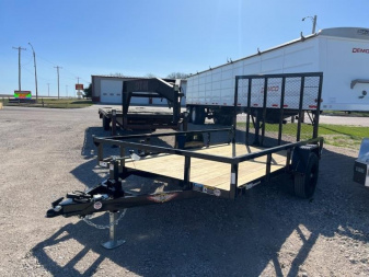 New 2025 H and H Trailer 76x12 Rail Side Utility Trailer  5K Brake