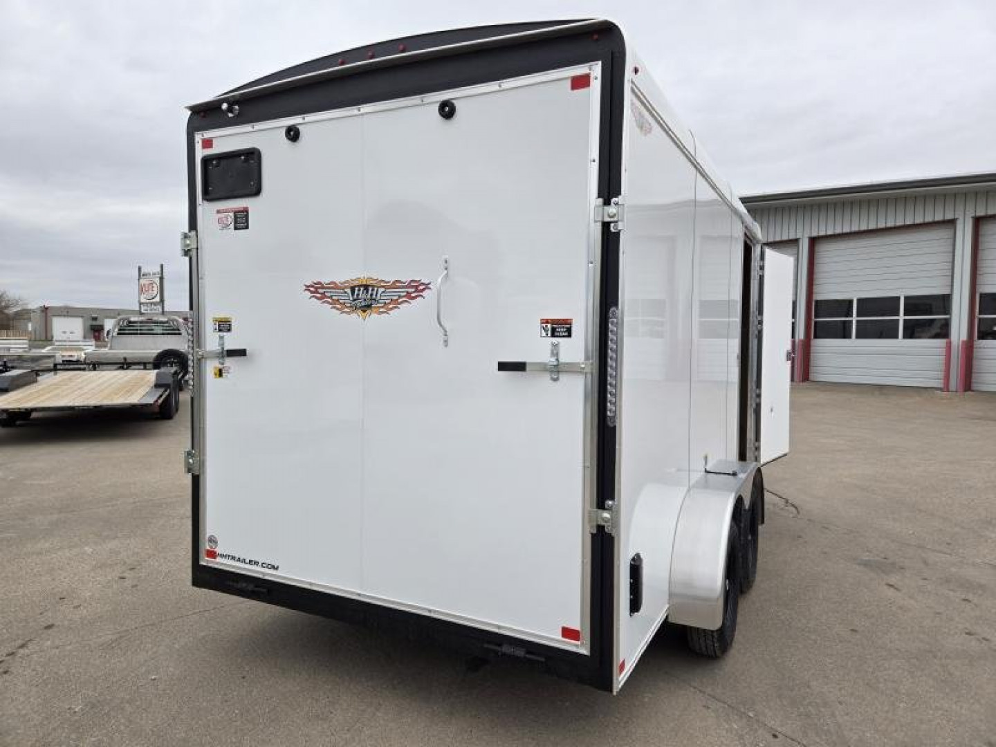New 2025 H and H Trailer 7x14 HH Series Round Top V-Nose Enclosed Cargo Trailer  7K Tandem