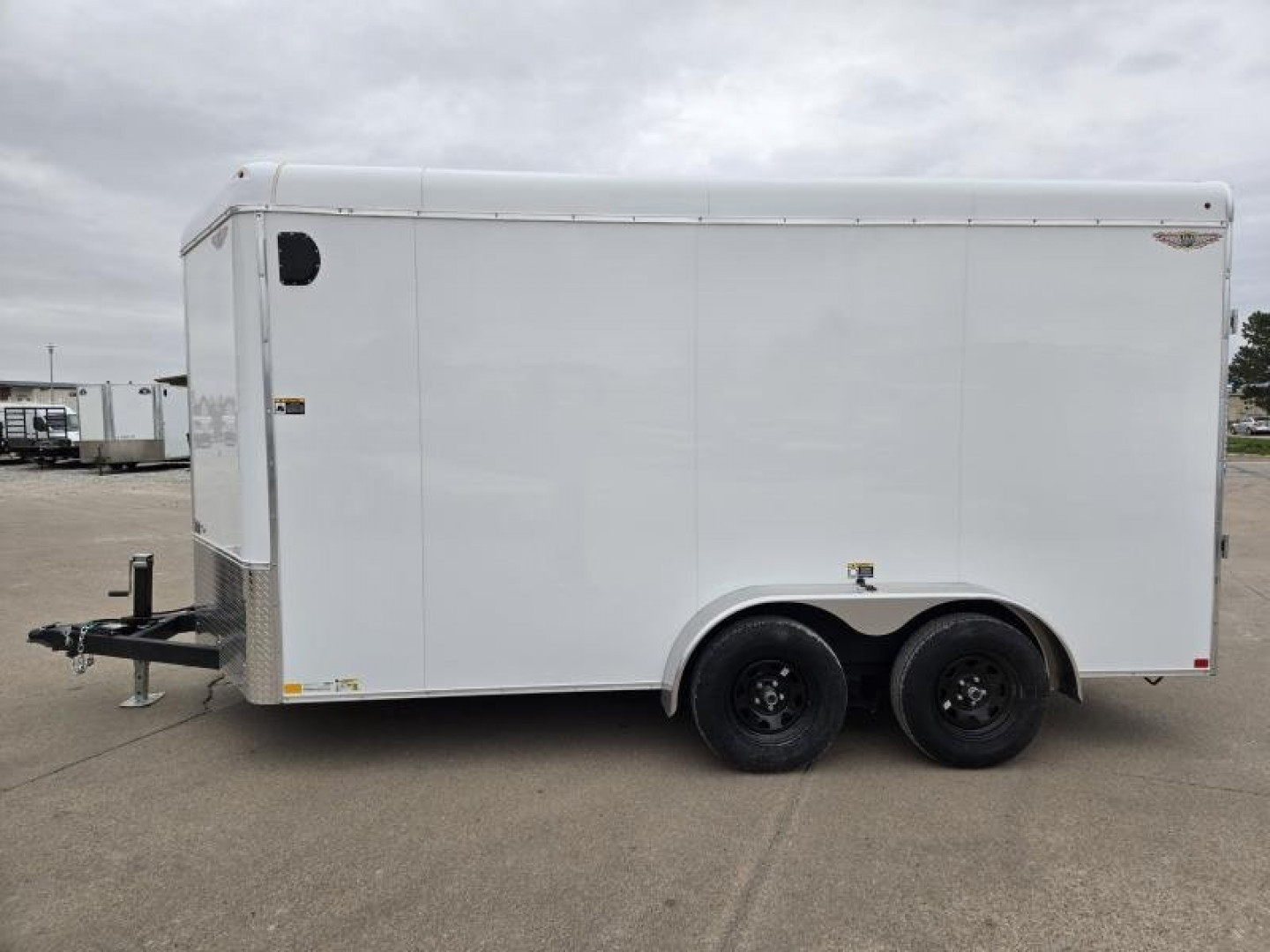New 2025 H and H Trailer 7x14 HH Series Round Top V-Nose Enclosed Cargo Trailer  7K Tandem