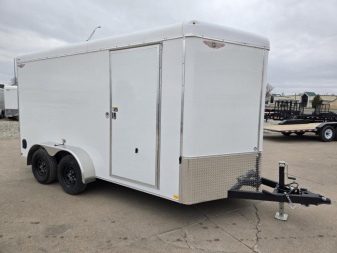 New 2025 H and H Trailer 7x14 HH Series Round Top V-Nose Enclosed Cargo Trailer  7K Tandem