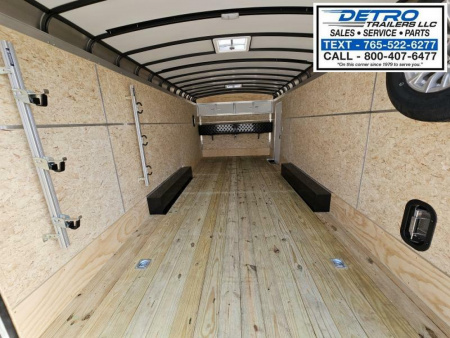 New 2024 Sure-Trac 8.5' x 20' 10K Landscape Pro Round Top Ramp Door Enclosed Cargo Trailer w/ Upper Cabinet
