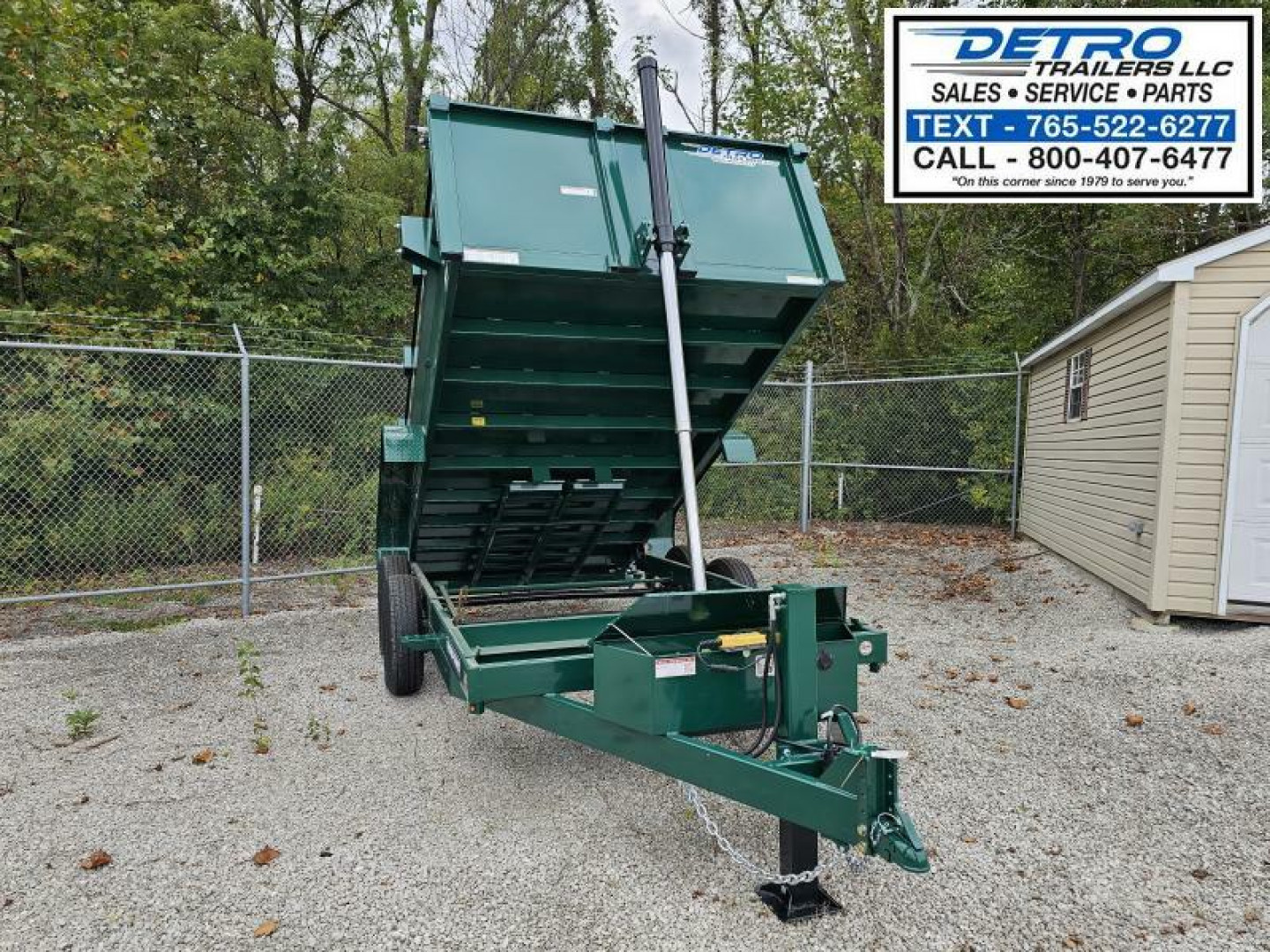 New 2024 Sure-Trac FOREST GREEN 82" x 14' 14K Telescopic HD Low Profile Dump Trailer w/ Hydraulic Jack