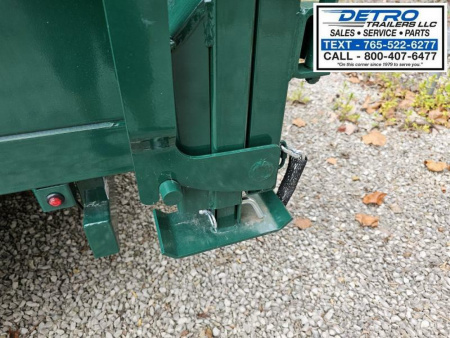 New 2024 Sure-Trac FOREST GREEN 82" x 14' 14K Telescopic HD Low Profile Dump Trailer w/ Hydraulic Jack