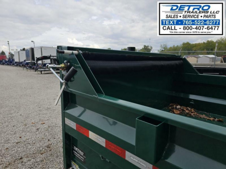 New 2024 Sure-Trac FOREST GREEN 82" x 14' 14K Telescopic HD Low Profile Dump Trailer w/ Hydraulic Jack