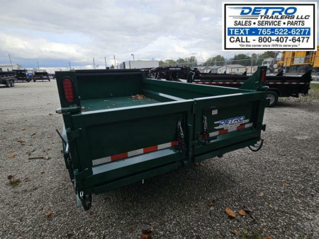 New 2024 Sure-Trac FOREST GREEN 82" x 14' 14K Telescopic HD Low Profile Dump Trailer w/ Hydraulic Jack