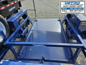 New 2024 Air Tow S8-35 4.6K Utility Trailer w/ Ground Level Loading- Drop-Deck