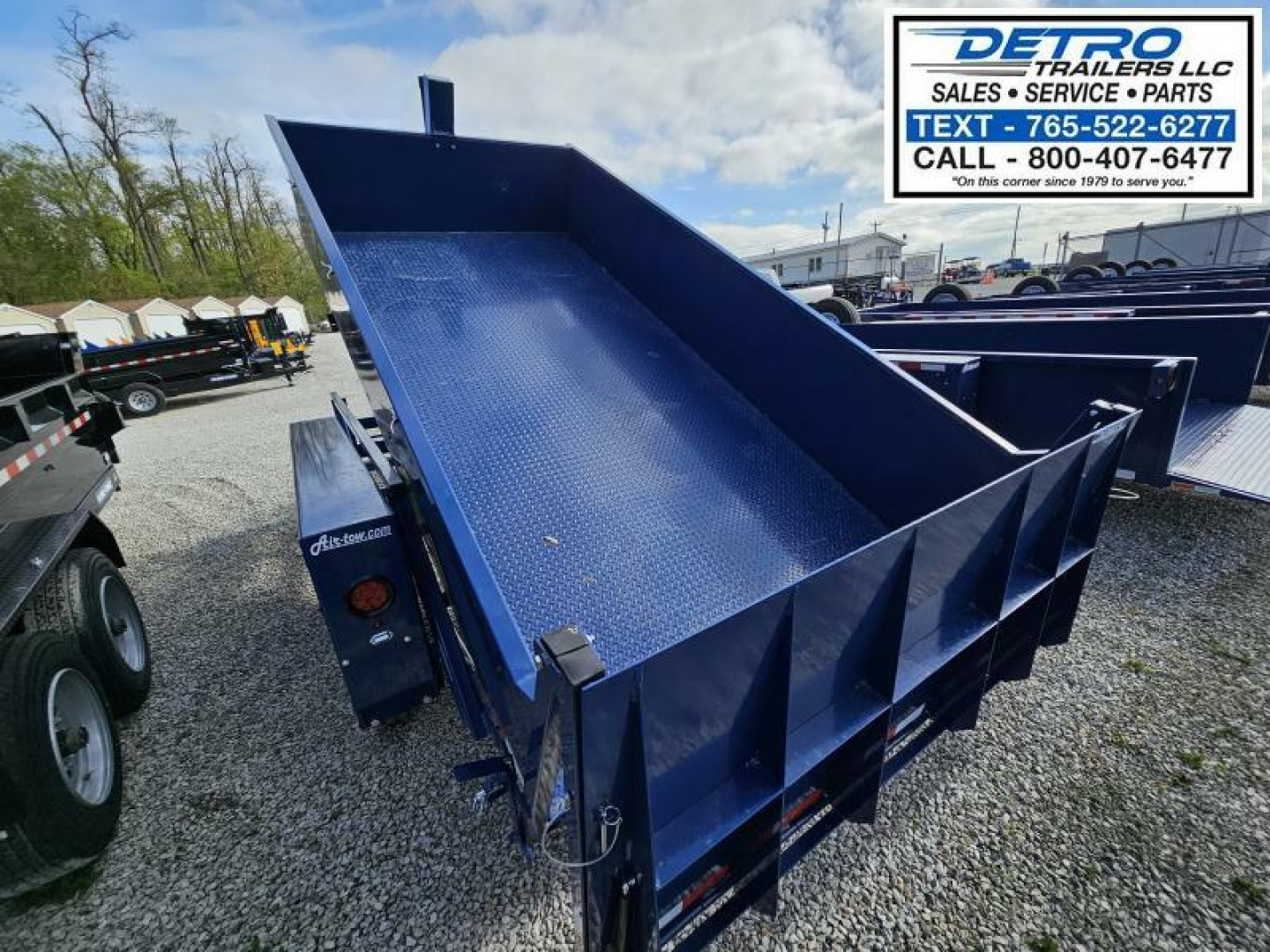 New 2024 Air Tow 3D-12 6' x 12' 15K Telescopic Dump Trailer w/ Ground Level Loading- Drop-Deck