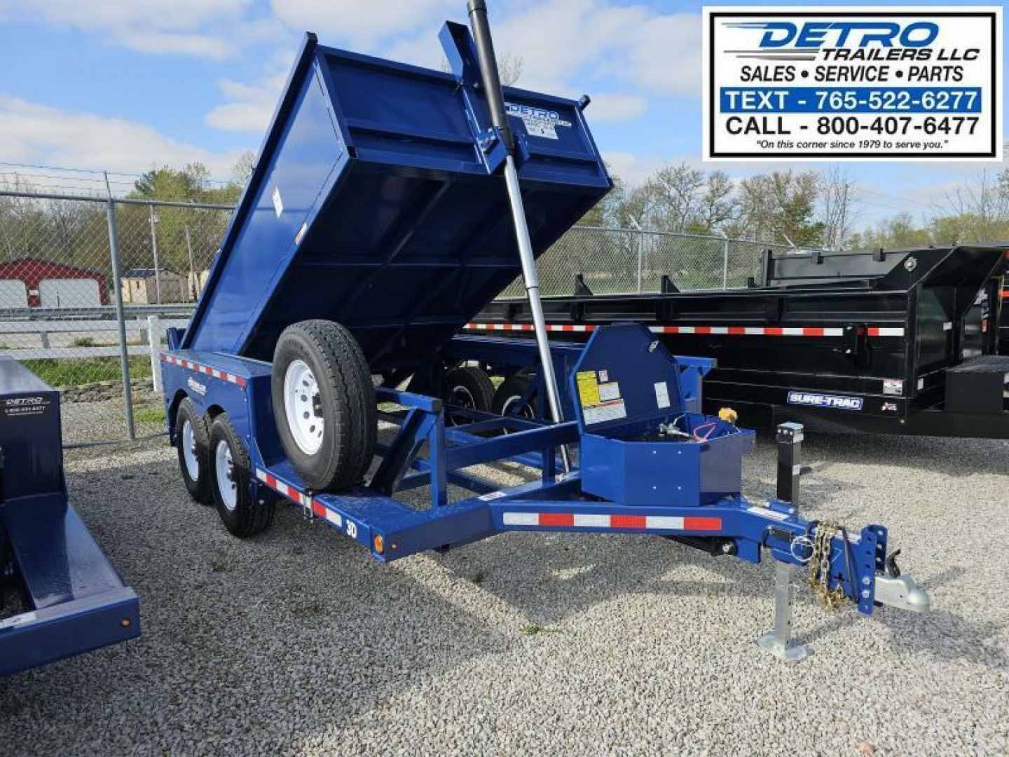 New 2024 Air Tow 3D-12 6' x 12' 15K Telescopic Dump Trailer w/ Ground Level Loading- Drop-Deck