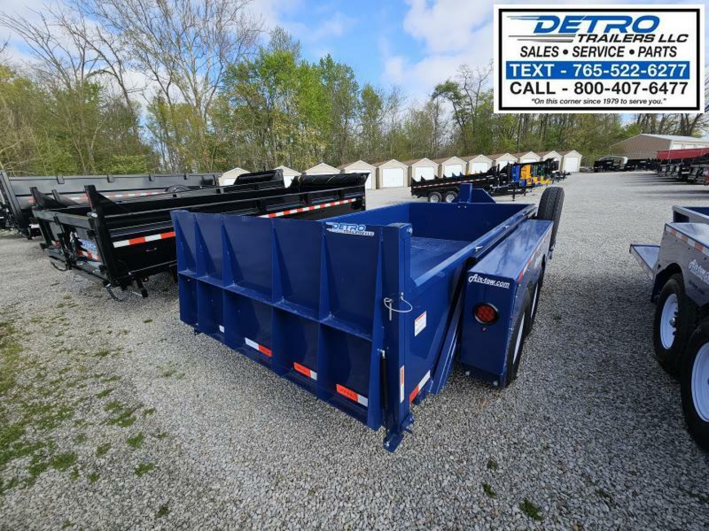 New 2024 Air Tow 3D-12 6' x 12' 15K Telescopic Dump Trailer w/ Ground Level Loading- Drop-Deck