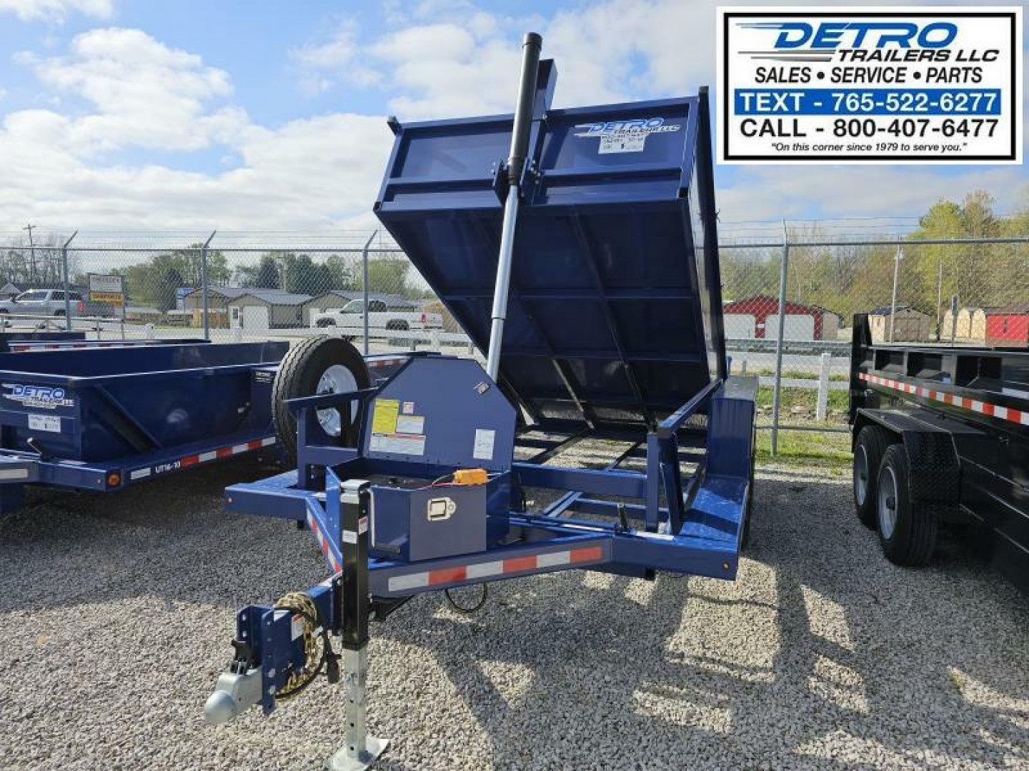 New 2024 Air Tow 3D-12 6' x 12' 15K Telescopic Dump Trailer w/ Ground Level Loading- Drop-Deck